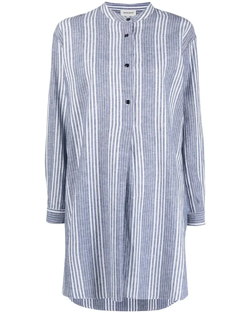 Woolrich Gestreiftes Hemd - Blau Blau