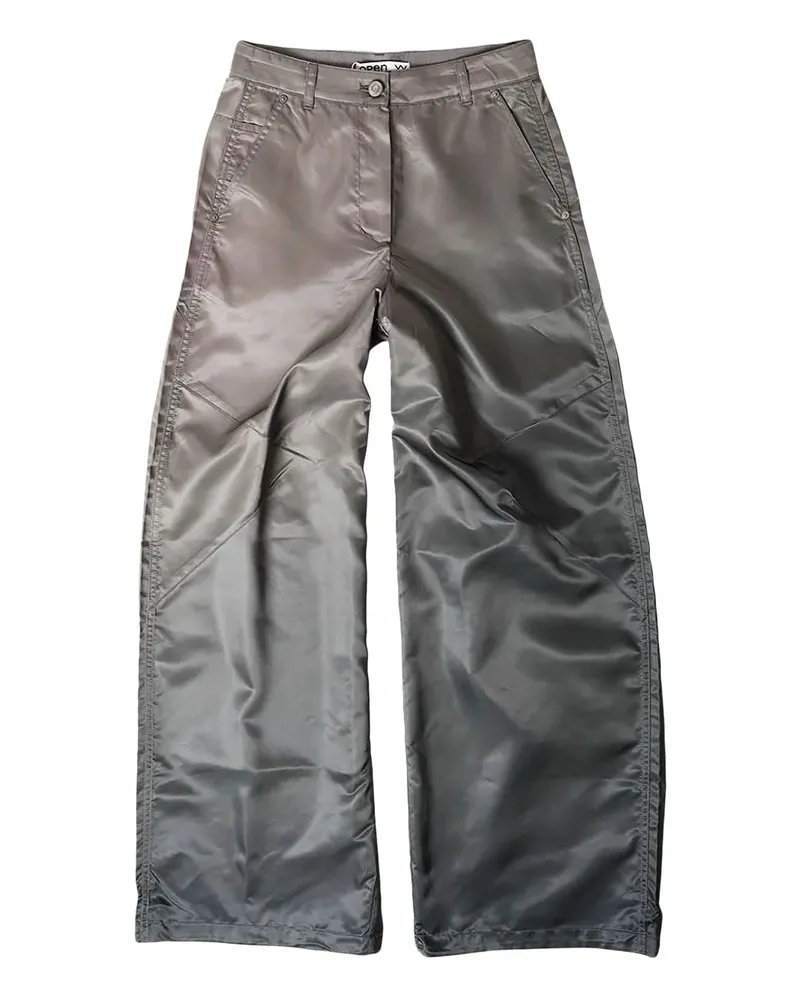 OPEN YY Hose mit Kontrasteinsätzen - Grau Grau