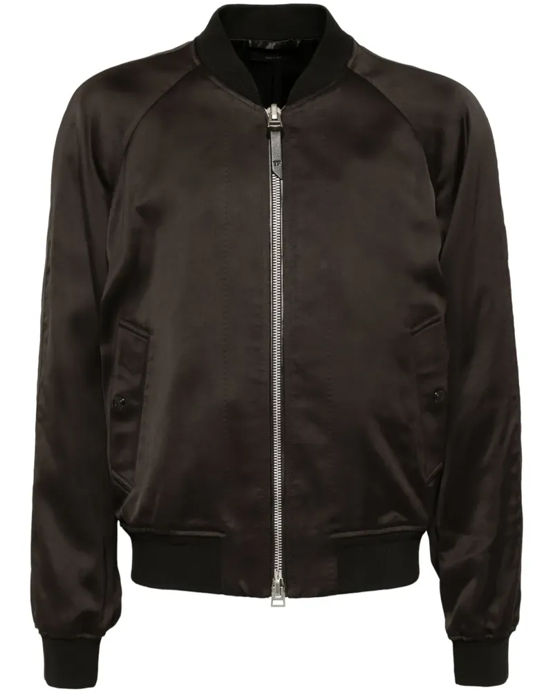 Tom Ford Bomberjacke aus Twill - Braun Braun