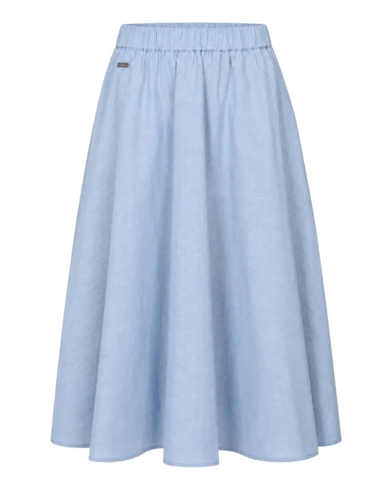 Barbour elasticated-waist flared midi skirt - Blau Blau
