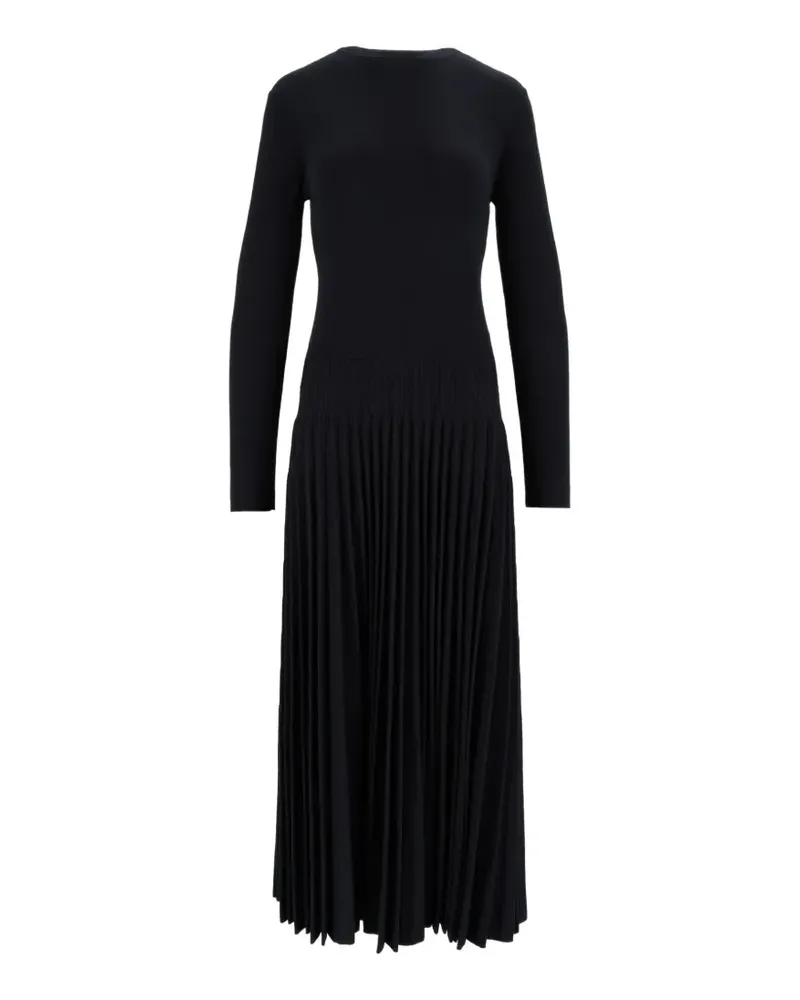 Fabiana Filippi Plissiertes Midikleid - Schwarz Schwarz
