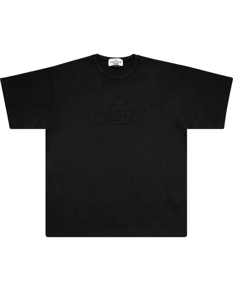 Supreme Being x Stone Island T-Shirt mit Logo-Stickerei - Schwarz Schwarz