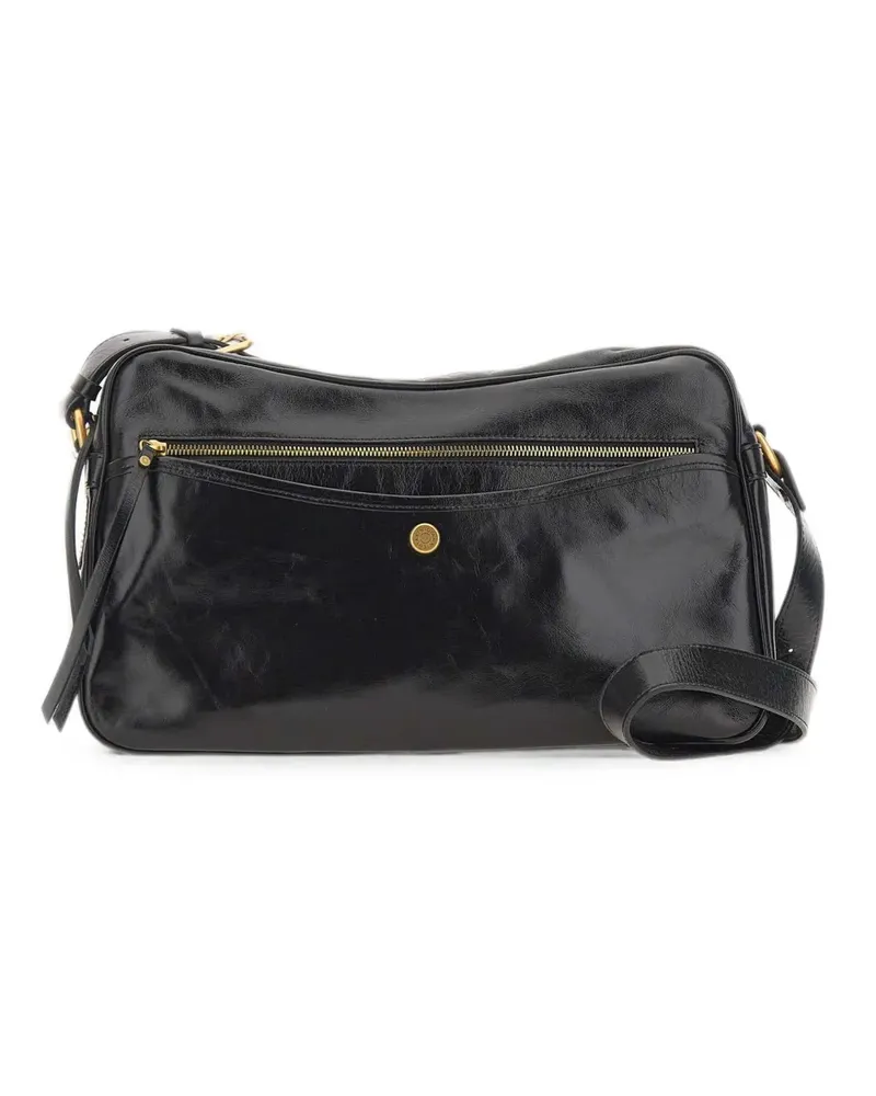 Gianni Chiarini Cora crinkled leather shoulder bag - Schwarz Schwarz
