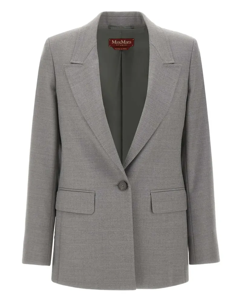 Max Mara Einreihiges Bolsena Sakko - Grau Grau