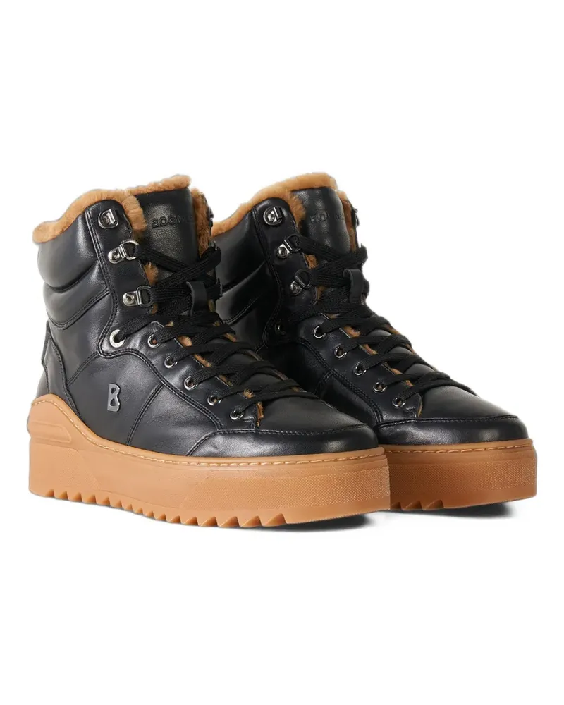 Bogner Bucharest shearling-lined leather sneakers - Schwarz Schwarz