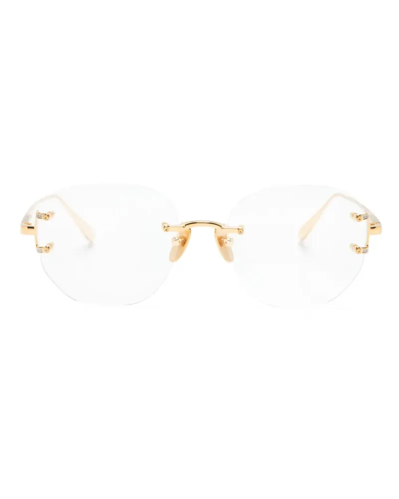 Linda Farrow Sandor Brille mit ovalem Gestell - Gold Gold