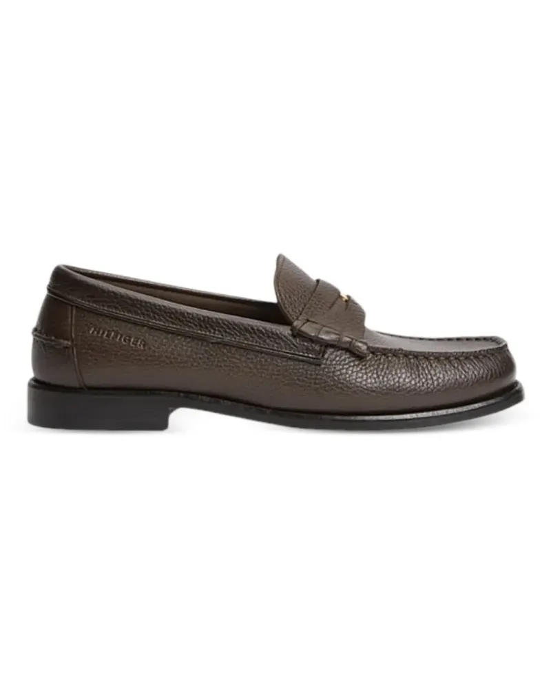 Tommy Hilfiger Loafer aus gekörntem Leder - Braun Braun