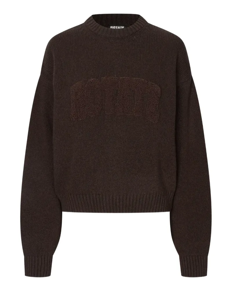 ROTATE Birger Christensen Pullover mit Rundhalsausschnitt - Braun Braun
