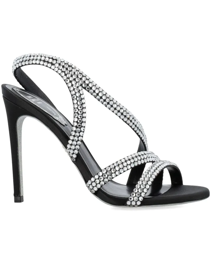 René Caovilla Lisa Sandalen 105mm - Schwarz Schwarz