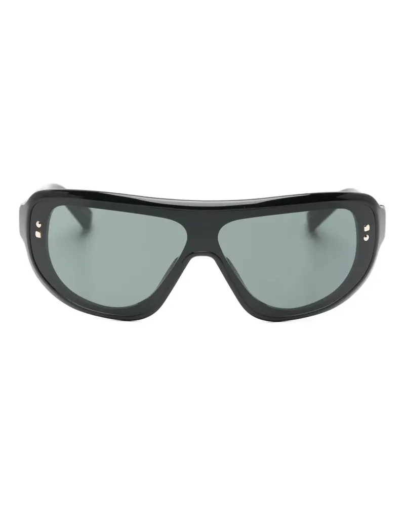 Jacquemus Sonnenbrille mit geometrischem Gestell - Schwarz Schwarz