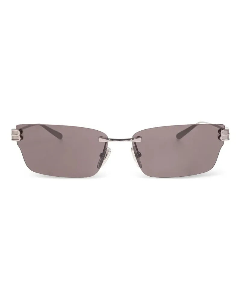 Balenciaga rectangle rimless sunglasses - Silber Silber