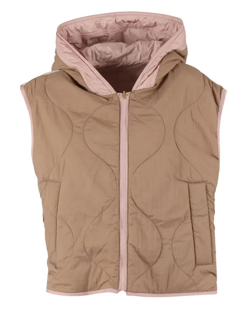 Max Mara hooded quilted gilet - Rosa Rosa
