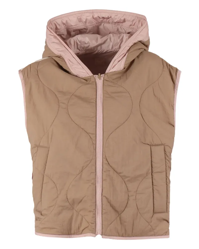 Max Mara Gesteppte Kapuzenweste - Rosa Rosa