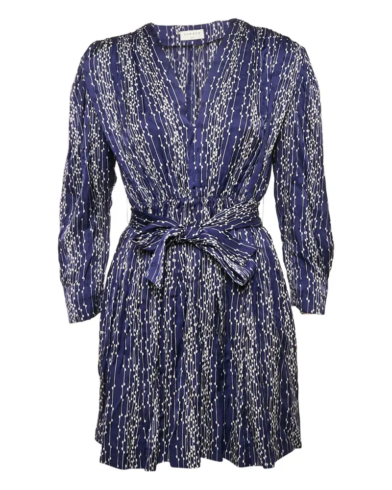 Sandro Minikleid mit V-Ausschnitt - Blau Blau