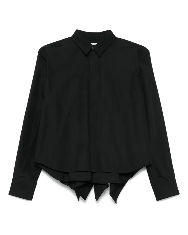 Sacai Hemd mit Einsatz-Detail - Schwarz Schwarz