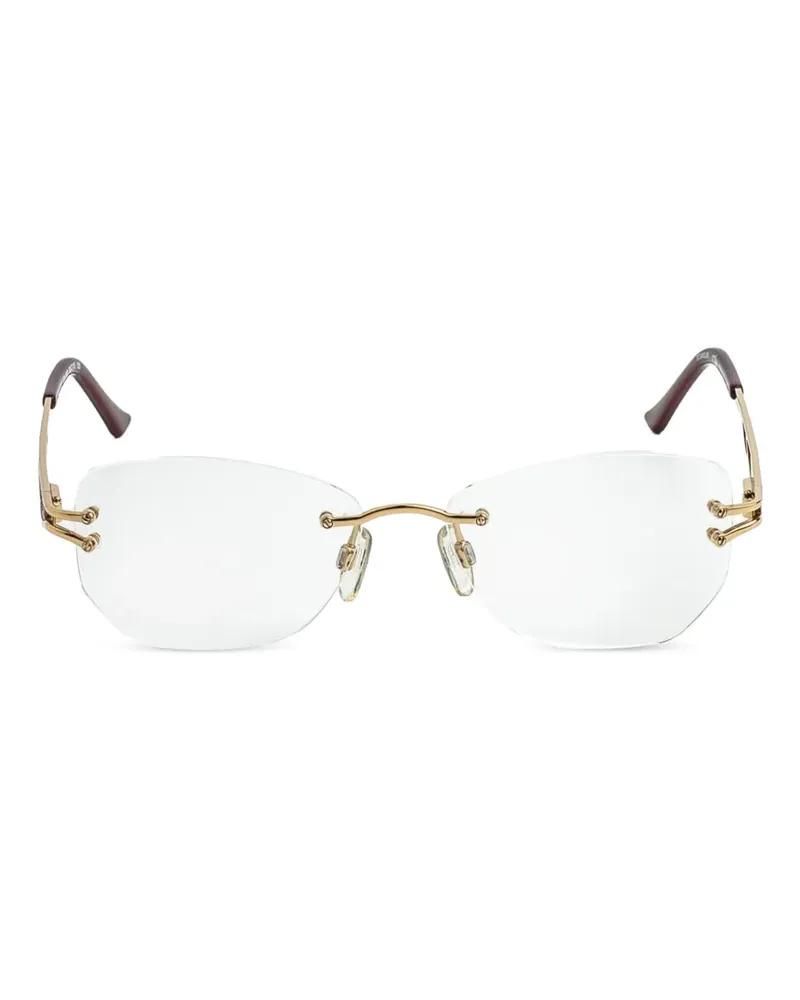 CAZAL Rahmenlose Brille mit eckigen Gläsern - Gold Gold