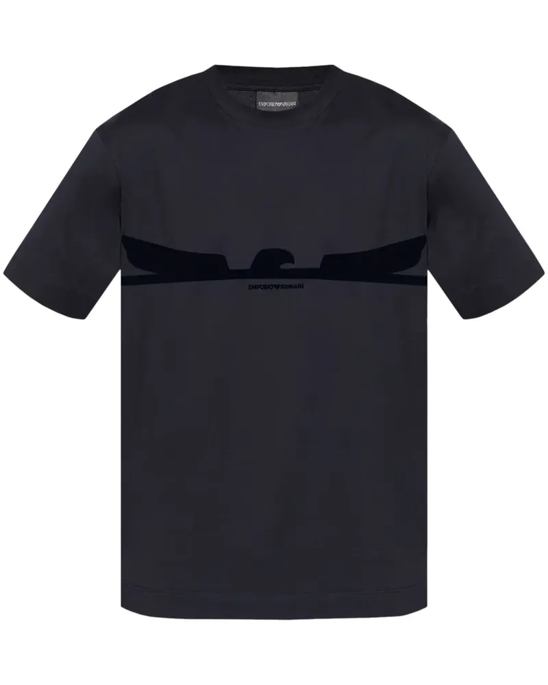 Emporio Armani T-Shirt mit Logo-Print - Blau Blau