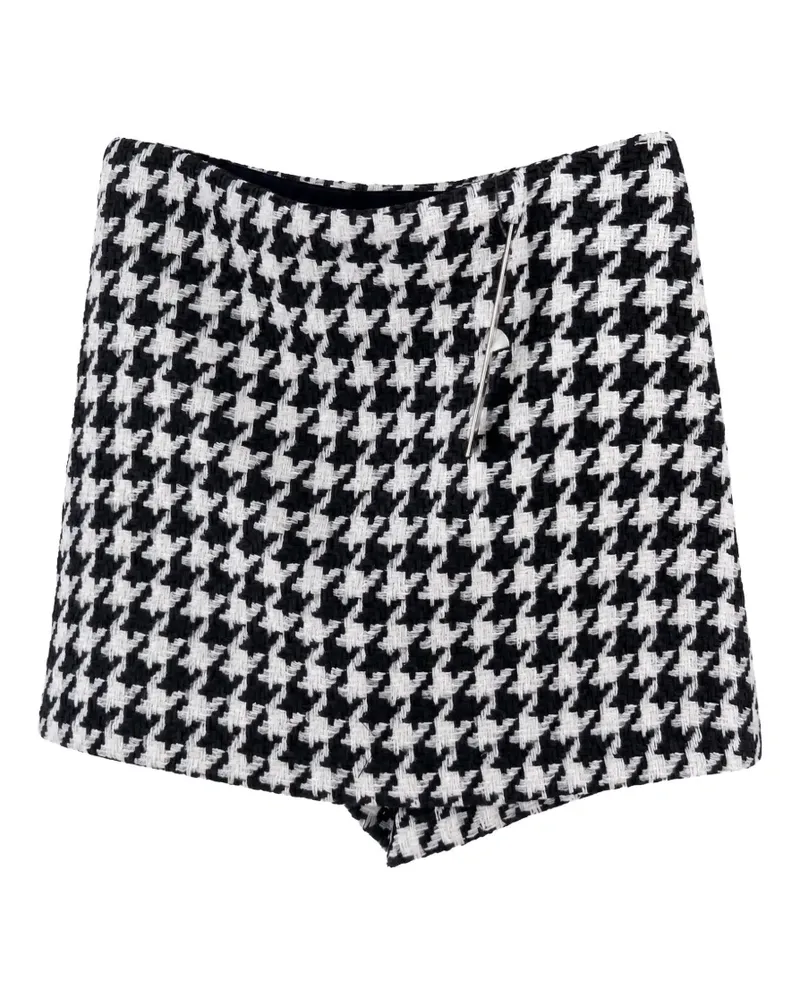 Alice + Olivia Lakelyn houndstooth-pattern skirt - Schwarz Schwarz