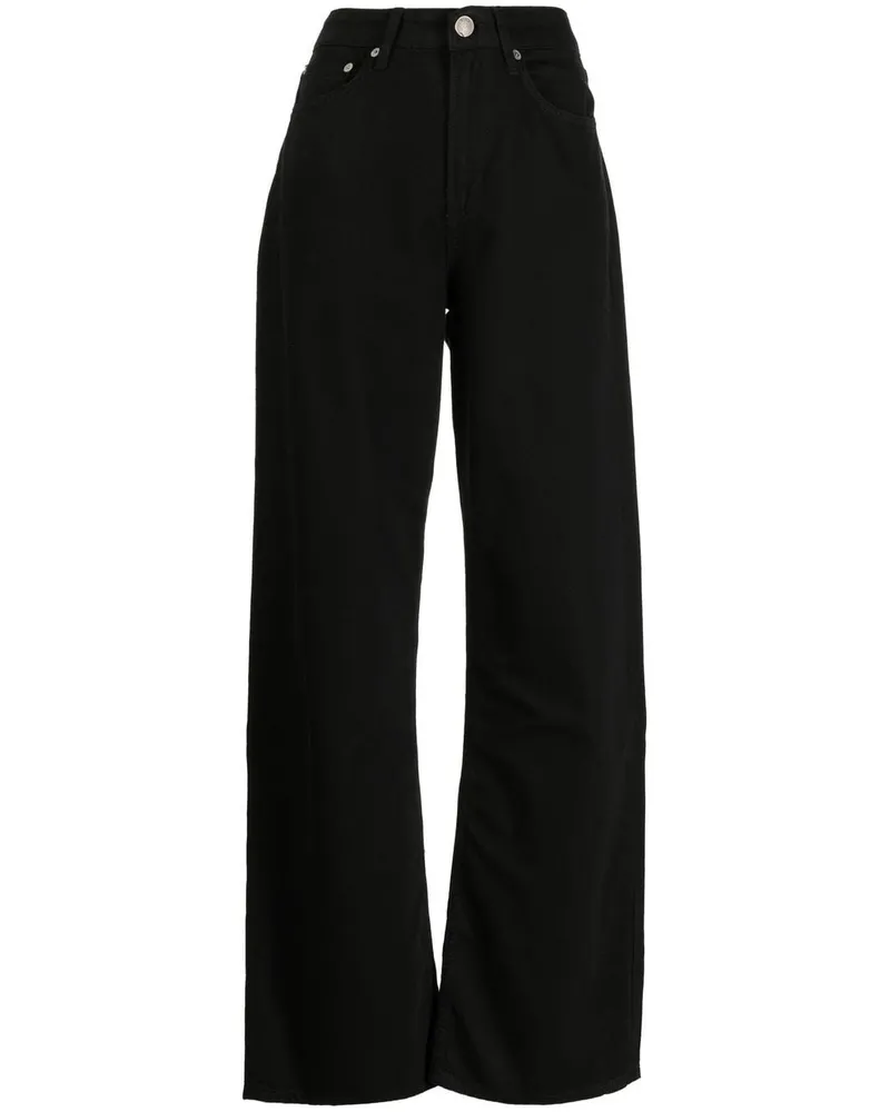 Rag & Bone Logan Hose mit weitem Bein - Schwarz Schwarz
