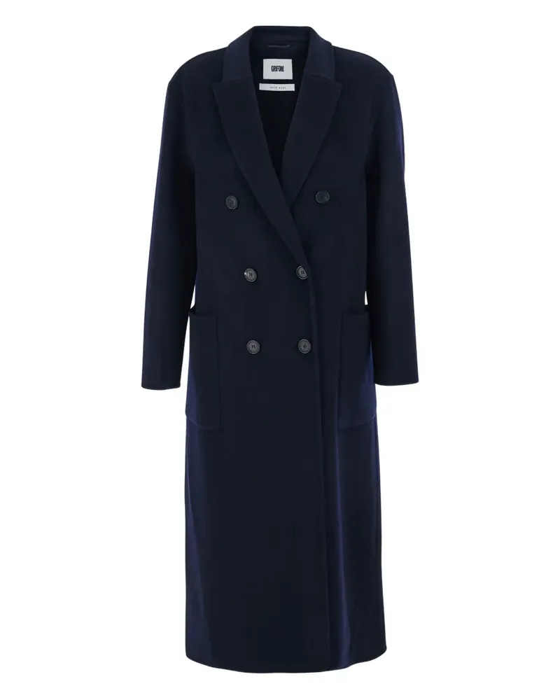 Mauro Grifoni double-breasted notch lapels coat - Blau Blau