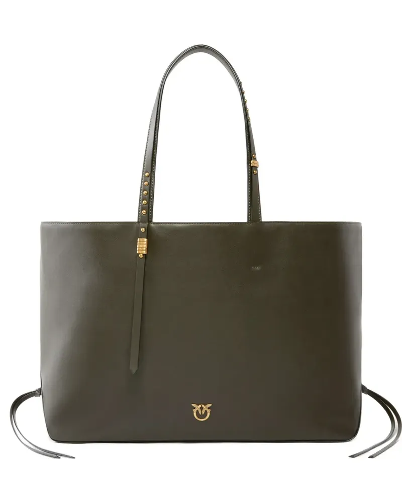 Pinko medium stud-embellished tote bag - Grün Grün