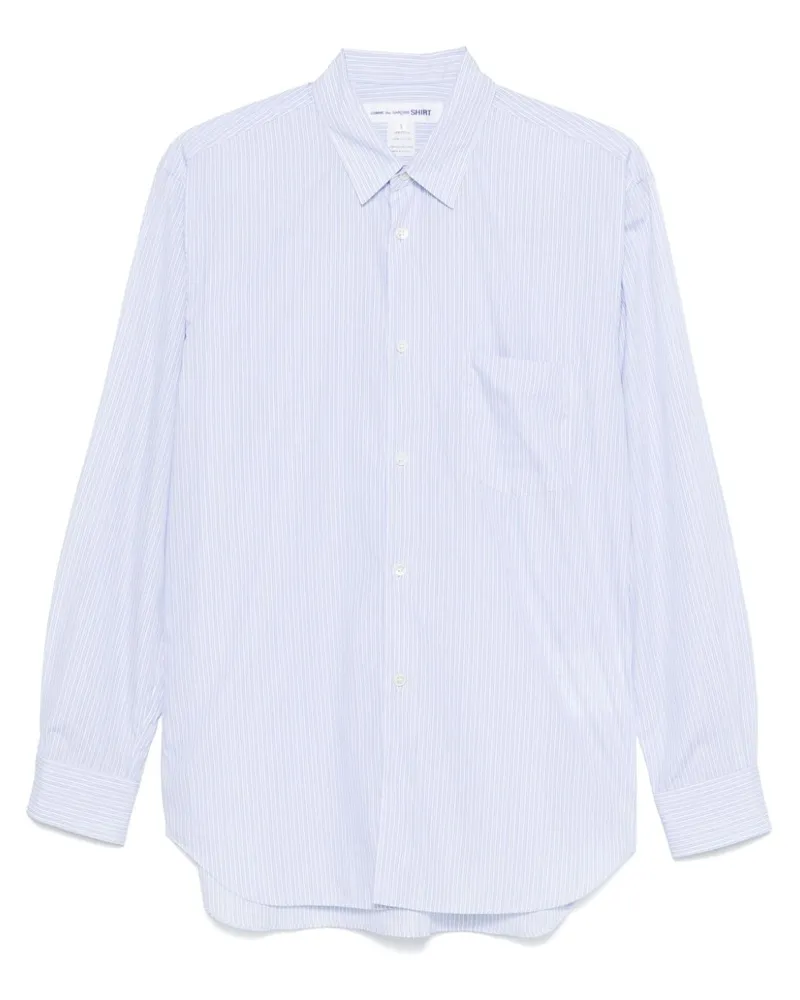 Comme des Garçons Gestreiftes Hemd - Blau Blau