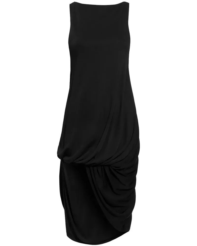Jacquemus Asymmetrisches Midikleid - Schwarz Schwarz