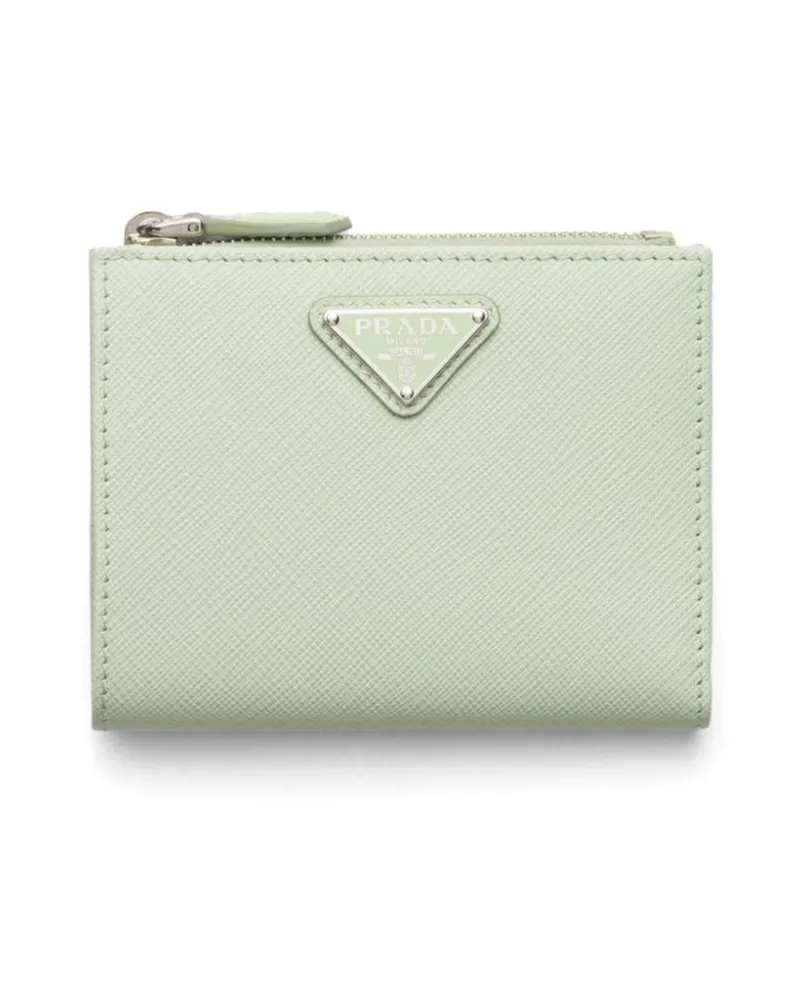 Prada Portemonnaie mit Triangel-Logo - Grün Grün