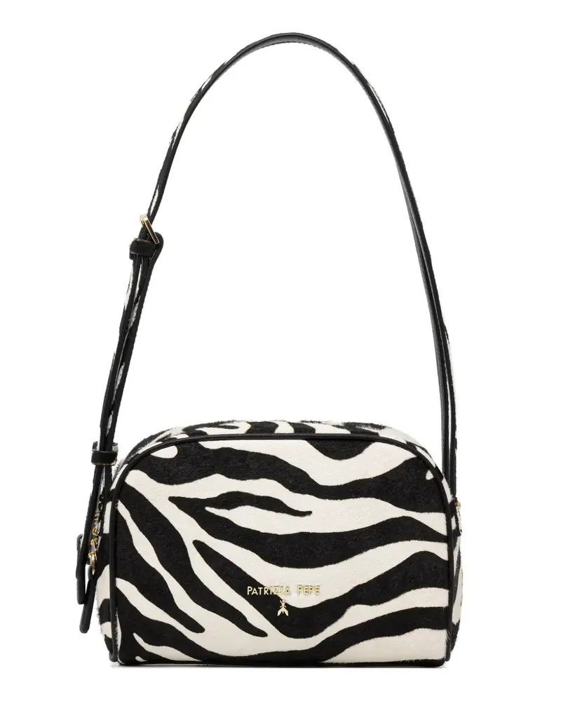 Patrizia Pepe zebra-print shoulder bag - Weiß Weiß