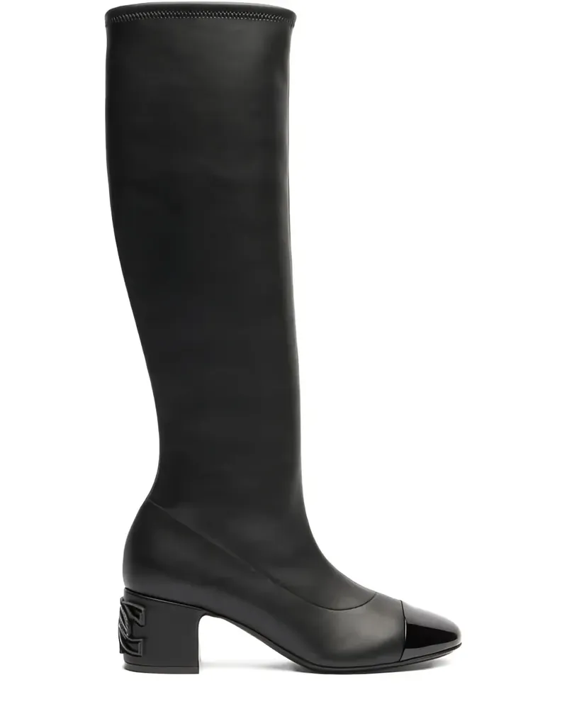 Casadei Kniehohe Stiefel 50mm - Schwarz Schwarz