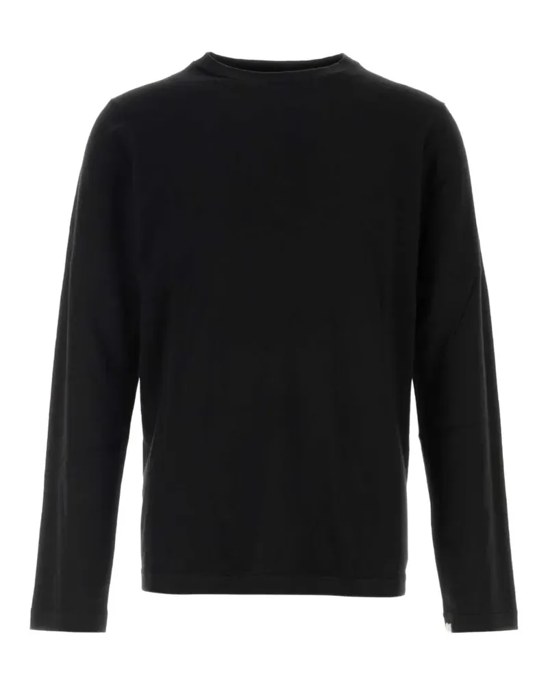 extreme cashmere Langarmshirt mit Rundhalsausschnitt - Schwarz Schwarz