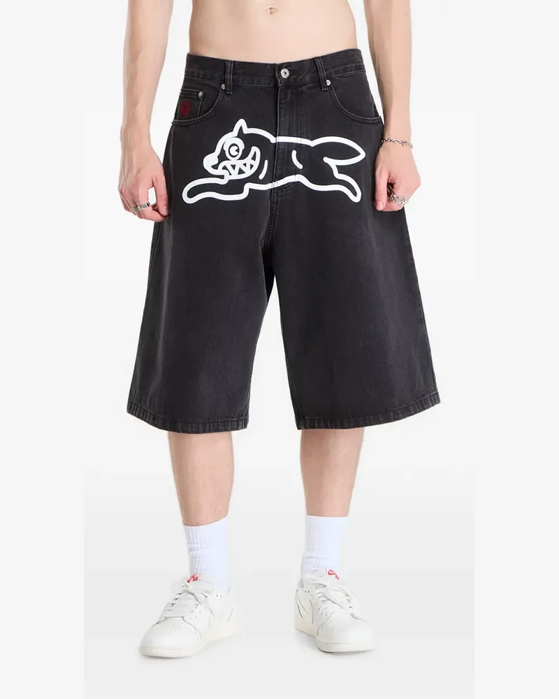 Billionaire Boys Club Running Dog Triple Scoop denim shorts - Schwarz Schwarz