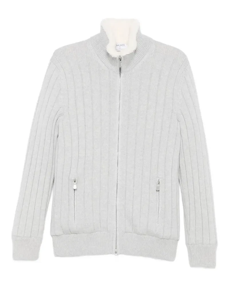 Gran Sasso x Casa Frumoasa ribbed cardigan - Grau Grau