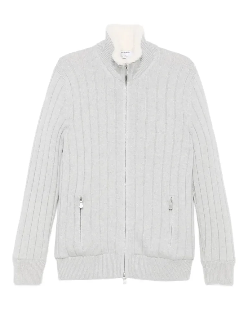Gran Sasso x Casa Frumoasa ribbed cardigan - Grau Grau