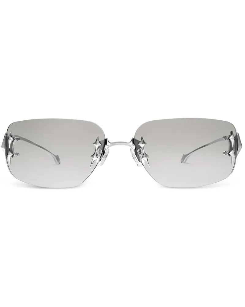 Gentle Monster Ttl Sonnenbrille mit eckigem Gestell - Silber Silber