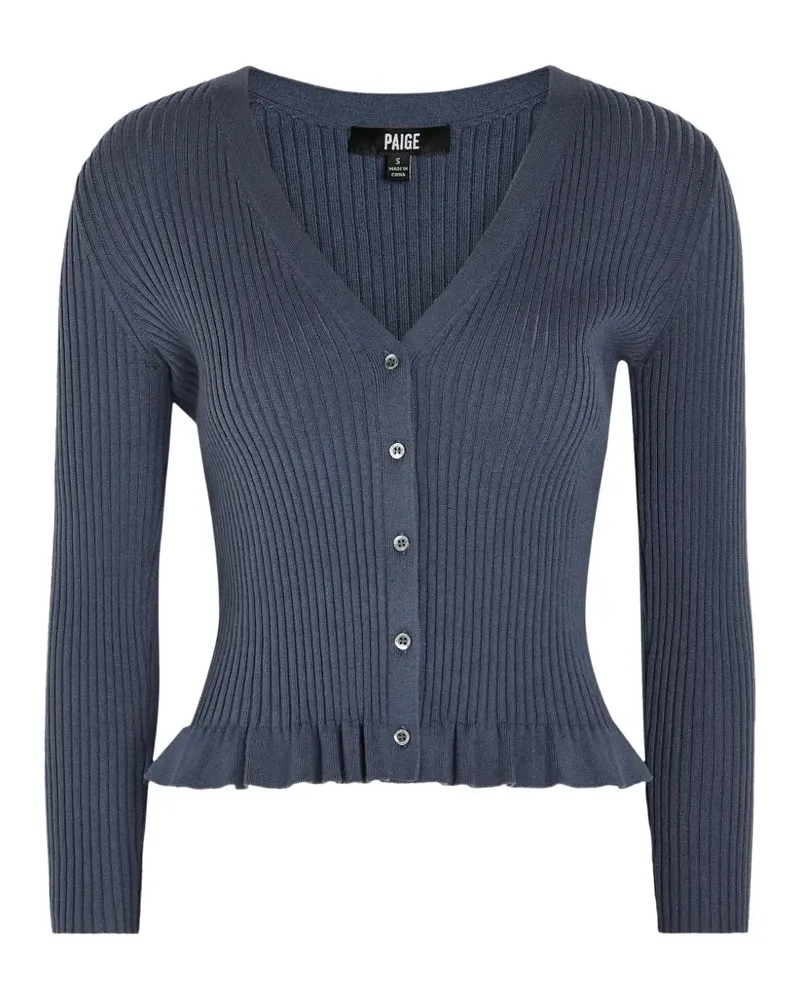 Paige Gerüschter Royce Cardigan - Blau Blau