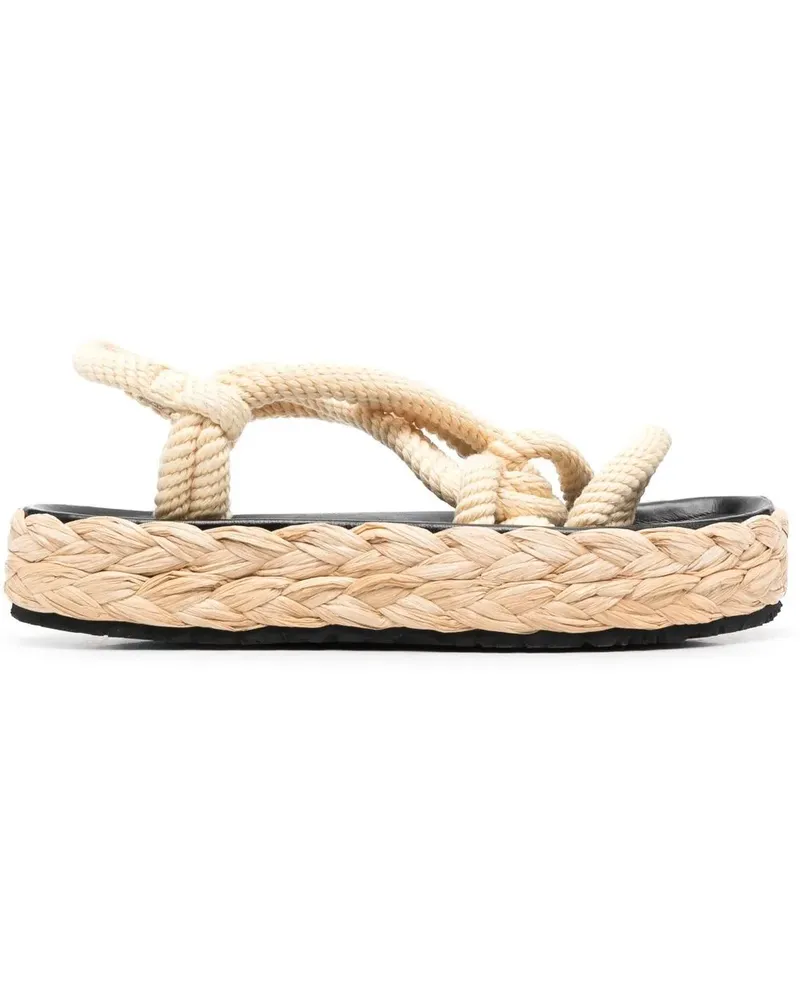 Isabel Marant Plateau-Sandalen mit Kordelriemen - Nude Nude