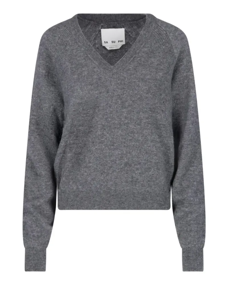 Sa Su Phi V-neck raglan-sleeve sweater - Grau Grau