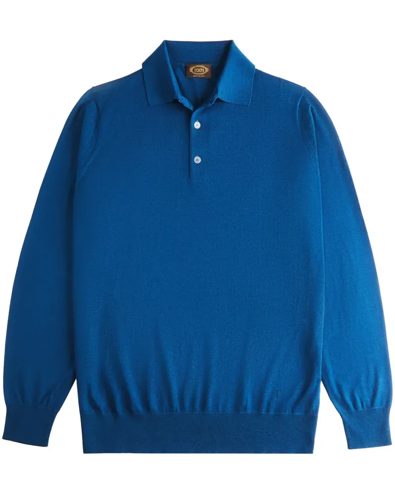 TOD'S T15 Poloshirt aus Wolle - Blau Blau