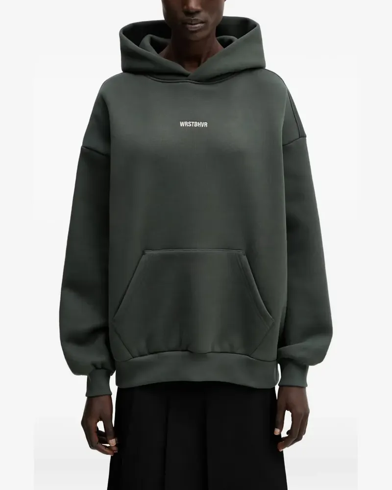 WRSTBHVR Garm V5 logo-embroidered hoodie - Grün Grün