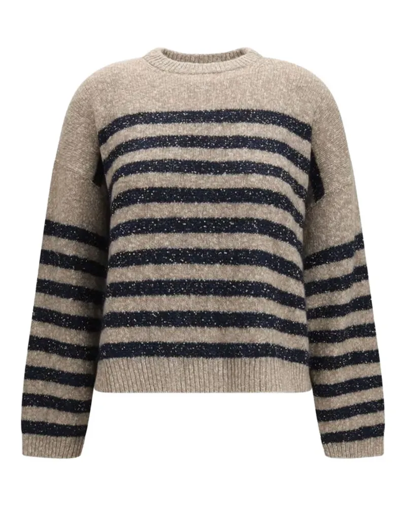 Brunello Cucinelli Gestreifter Pullover - Nude Nude