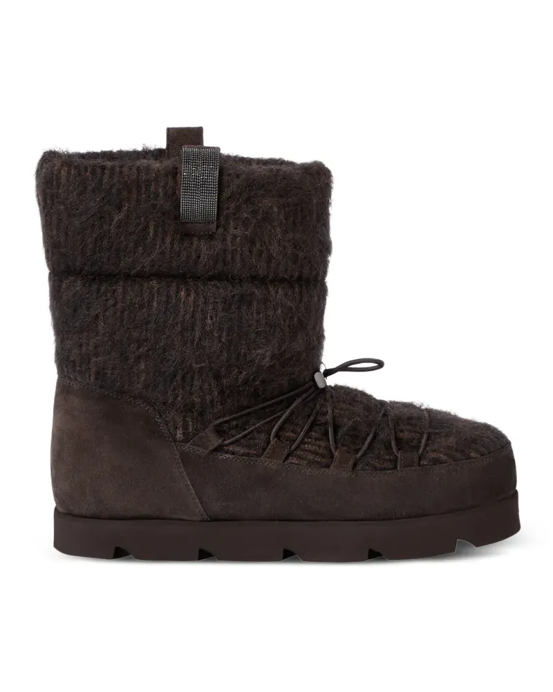 Brunello Cucinelli Stiefeletten mit Wildledereinsatz - Braun Braun