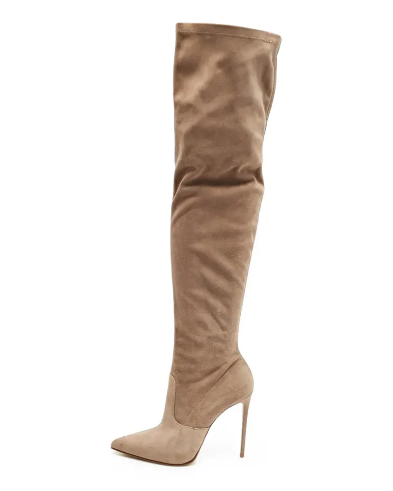 Le Silla Overknee-Stiefel mit spitzer Kappe - Nude Nude
