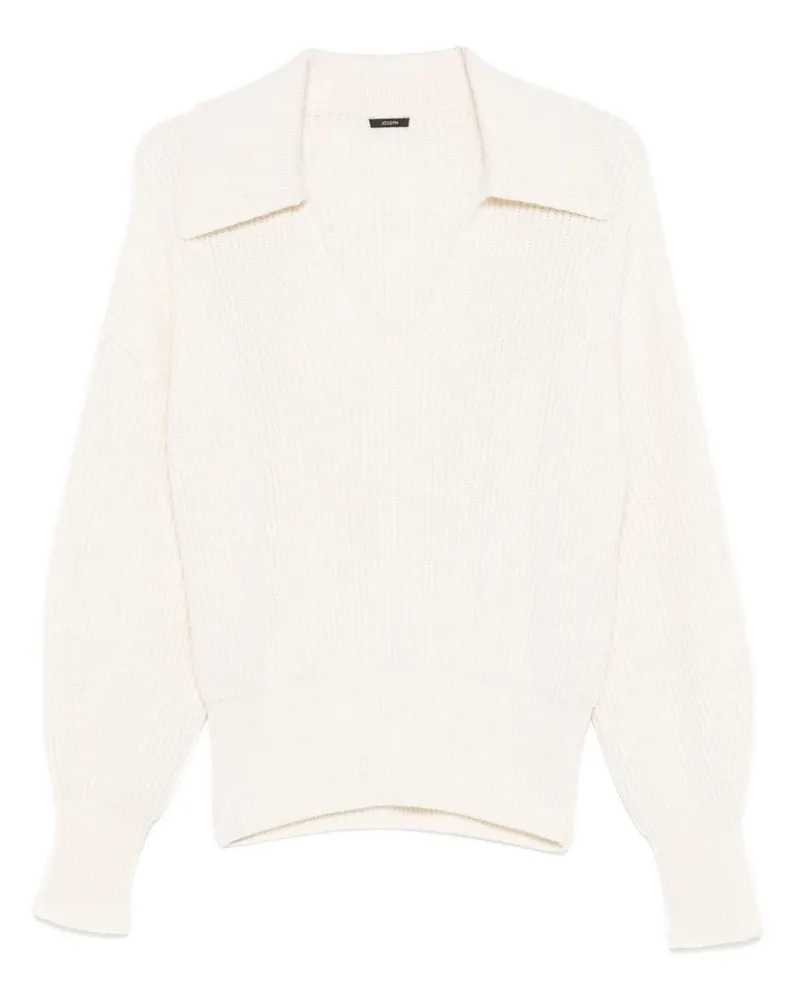 Joseph Pullover mit offenem Kragen - Weiß Weiß