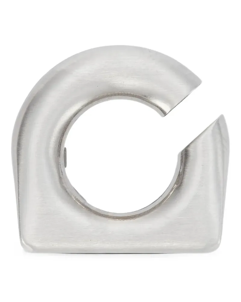 Rick Owens Sculptural Ear Cuff mit Kristallen - Silber Silber