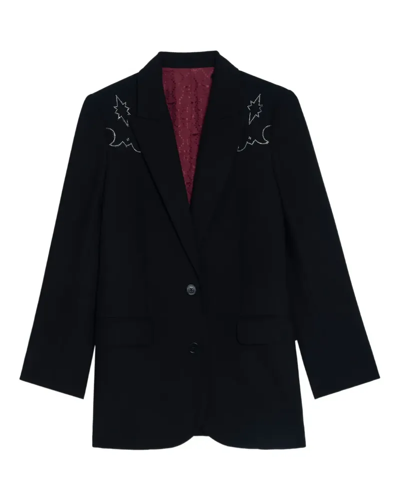 Zadig & Voltaire Blazer mit Stickerei - Schwarz Schwarz