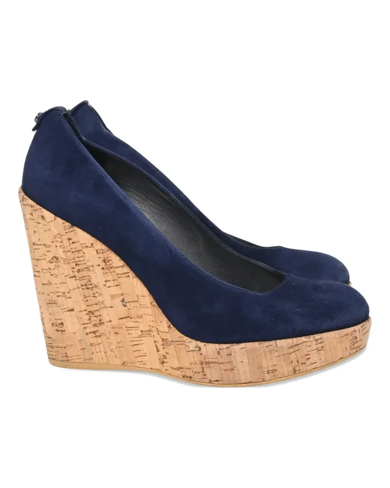 Stuart Weitzman Corkswoon wedge pumps - Blau Blau