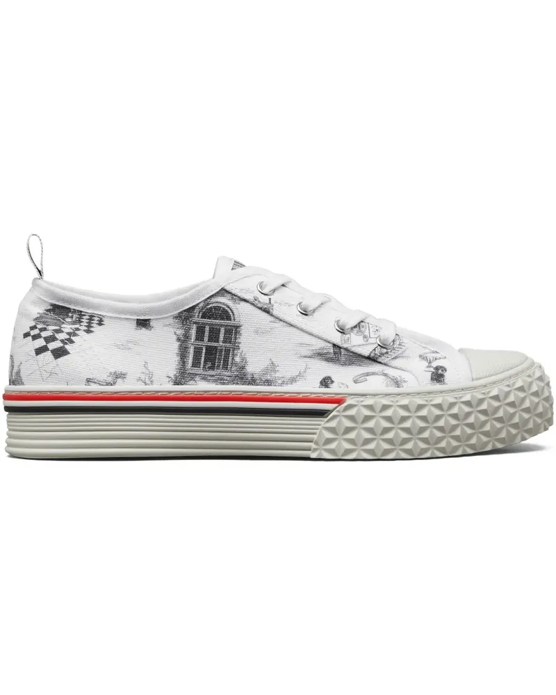 Thom Browne Sneakers mit Toile-Print - Weiß Weiß