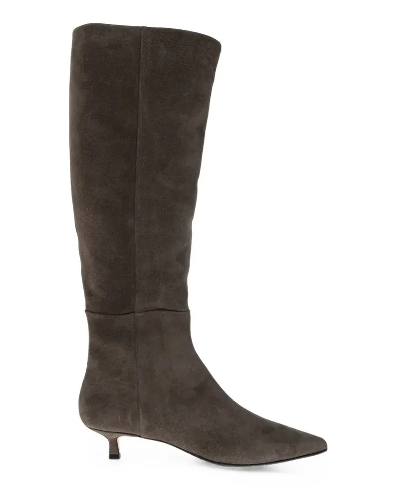 aeyde Sabrina suede knee-high boots - Nude Nude
