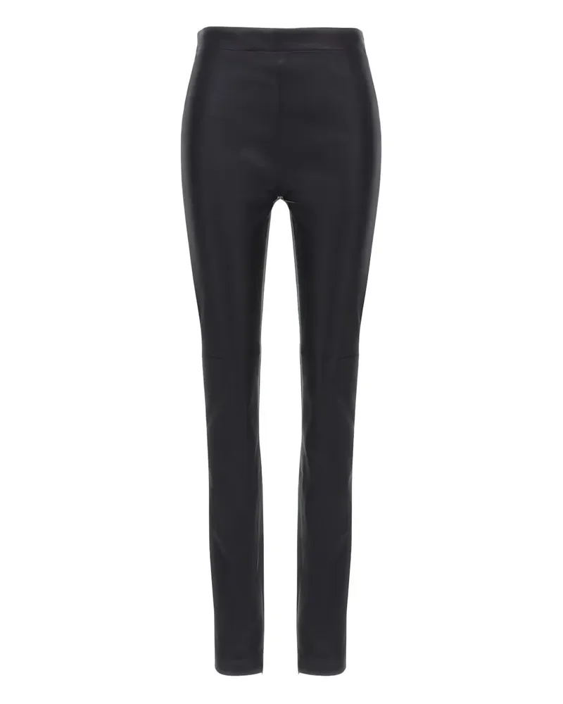 Roberto Cavalli Hose aus Leder - Schwarz Schwarz